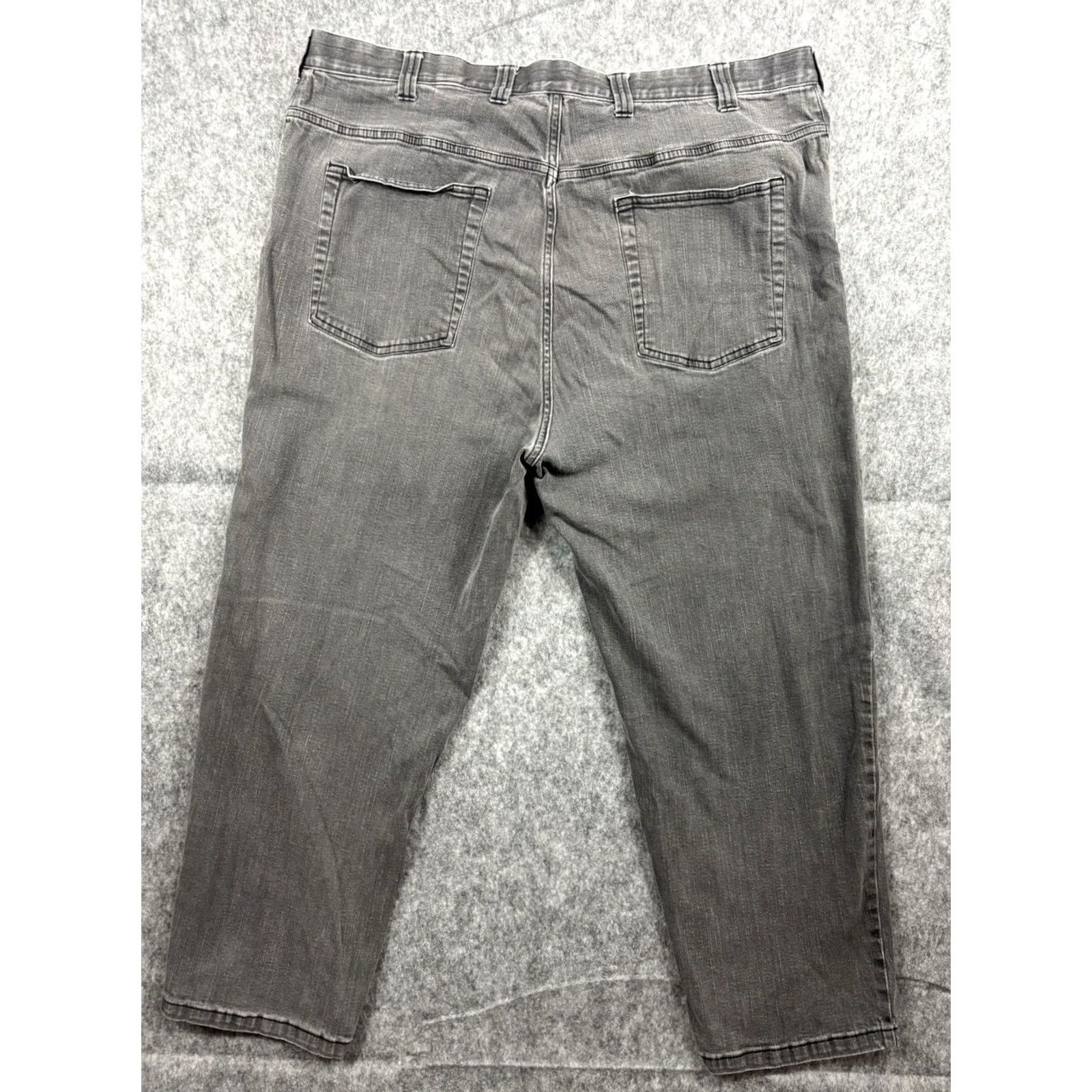 Vintage Harbor Bay Jeans Mens Black Regular Fit Stretch Denim 44x28 Big & Tall 90s Pockets Button Zipper Comfort 28in Inseam Size US 44 / EU 60 - 2 Thumbnail