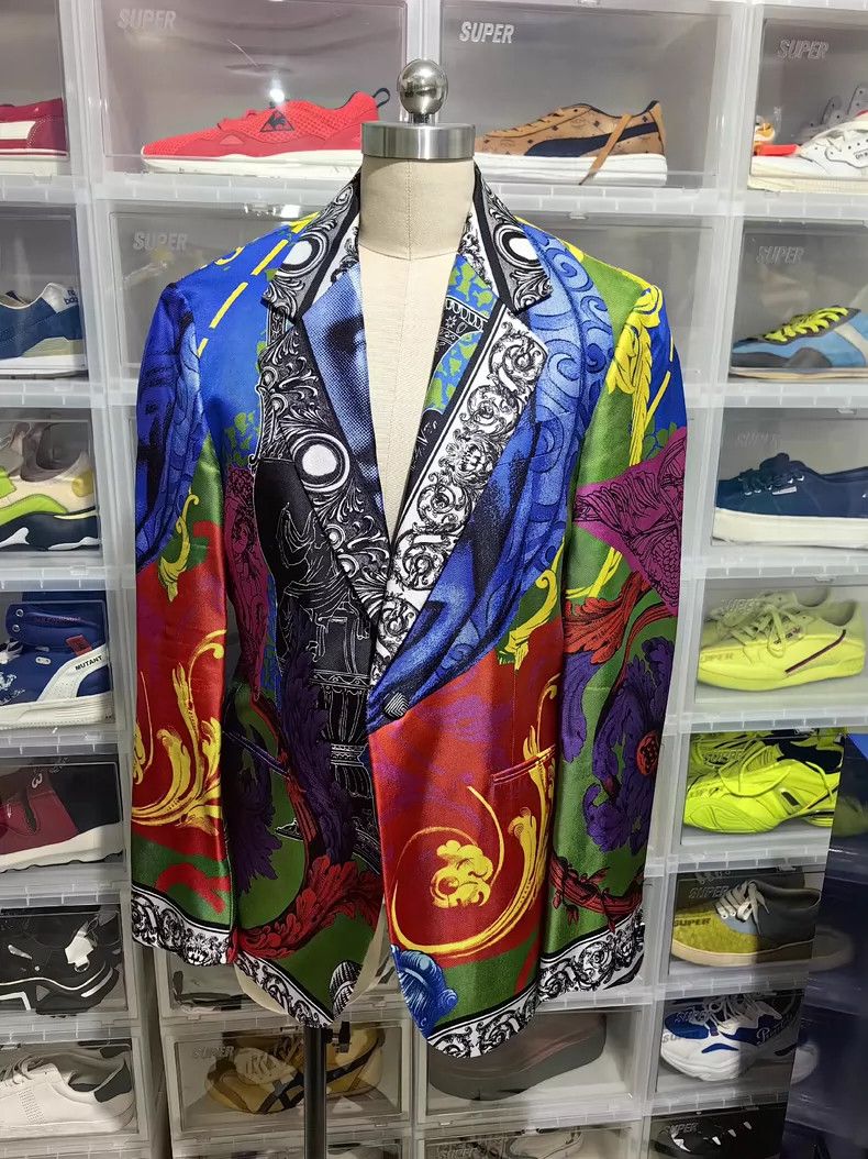 Versace Versace Men's suit with printed panel silhouette Size US M / EU 48-50 / 2 - 3 Thumbnail