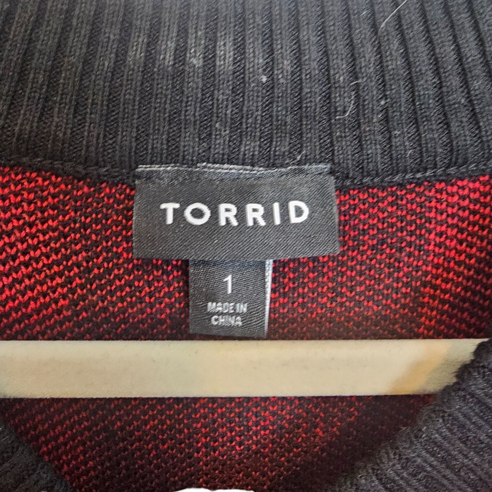 Corridor Torrid Buffalo Plaid Sweater Jacket Full Zip 1X Academia Size XL / US 12-14 / IT 48-50 - 7 Thumbnail