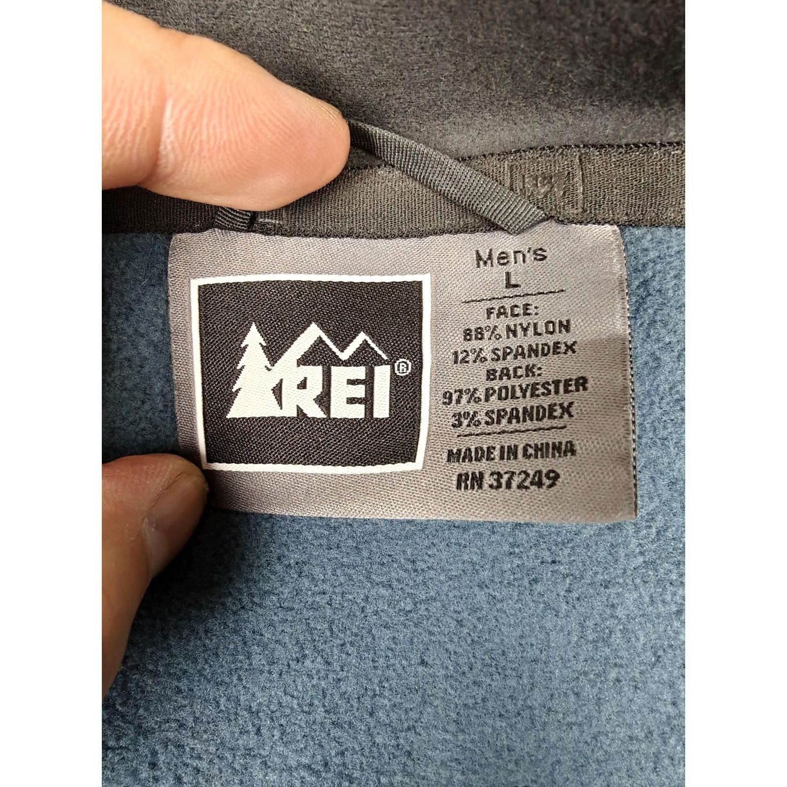 Vintage REI Jacket Mens Large Blue Soft Shell Fleece Lined Zip Pockets Outdoor Hiking Size US L / EU 52-54 / 3 - 3 Thumbnail