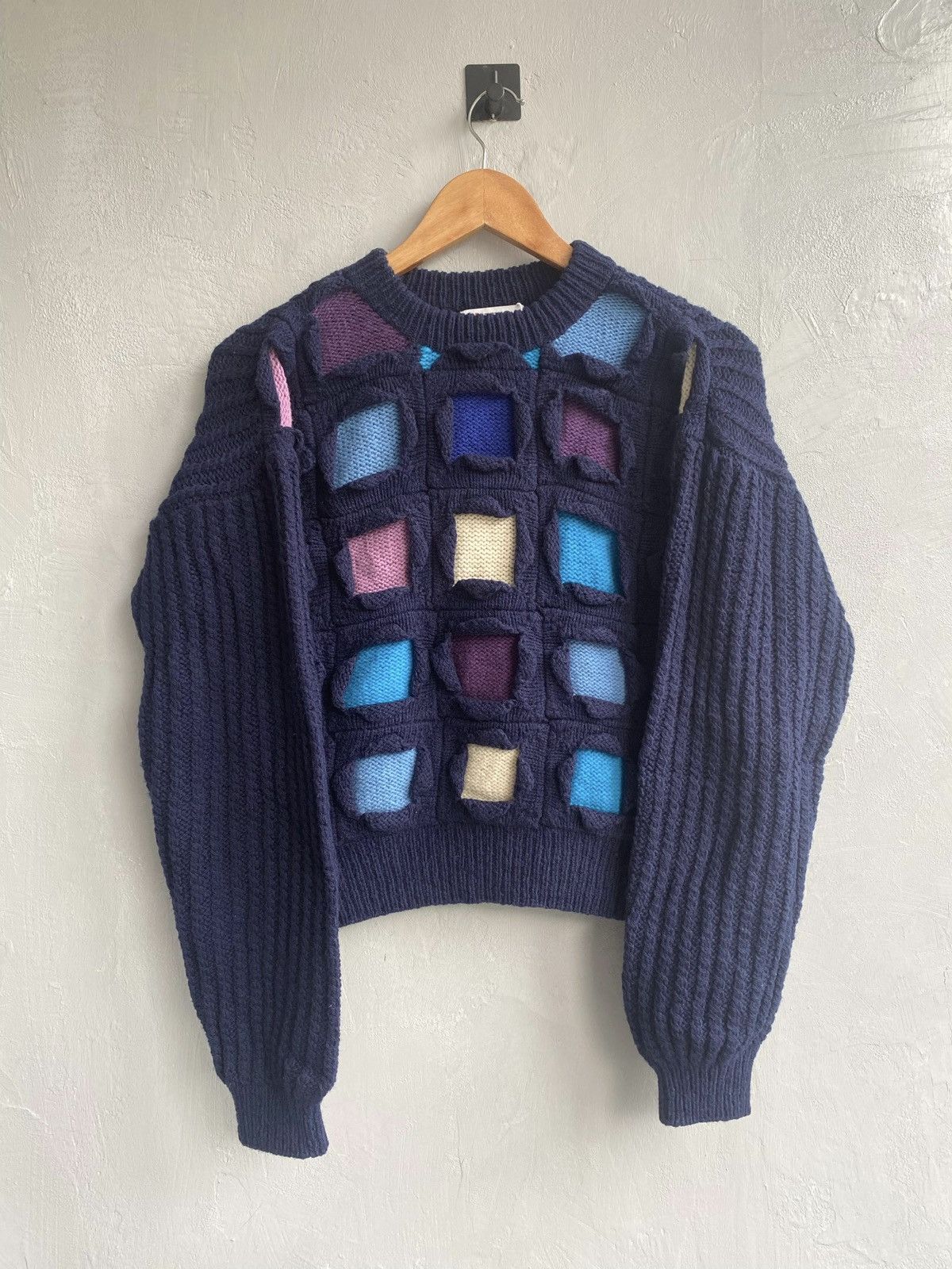 Issey Miyake Issey Miyake I.S. 1980s Multicolor Grid Sweater Size US M / EU 48-50 / 2 - 1 Thumbnail