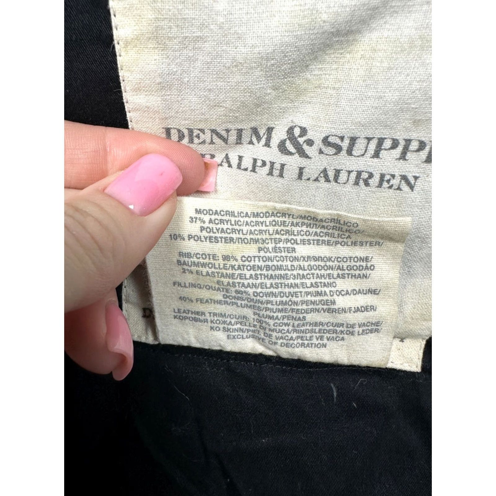 Vintage Denim & Supply Ralph Lauren Denim & Supply Polo Ralph Lauren Womens Down Parka Jacket M Black Hooded Jacket Womens Parka Size M / US 6-8 / IT 42-44 - 5 Thumbnail