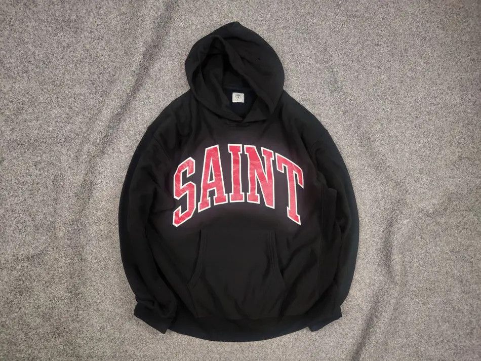 Saint Michael Saint Michael Japan Made Arch Logo Black Oversized Hoodie Size US M / EU 48-50 / 2 - 1 Thumbnail