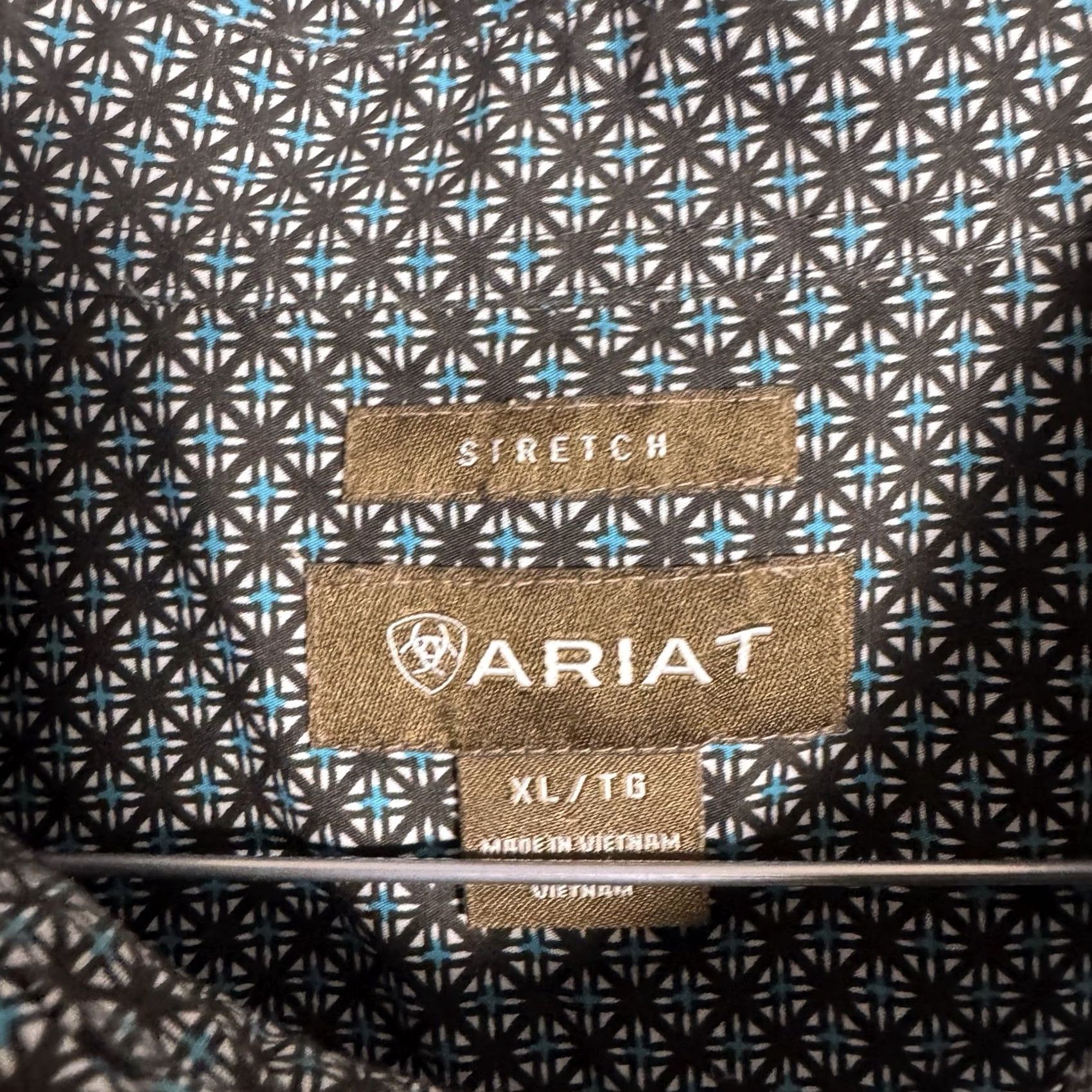 Ariat Ariat Shirt Men XL Stretch Geometric Long Sleeve Workwear Utility All Over Print Size US XL / EU 56 / 4 - 3 Thumbnail