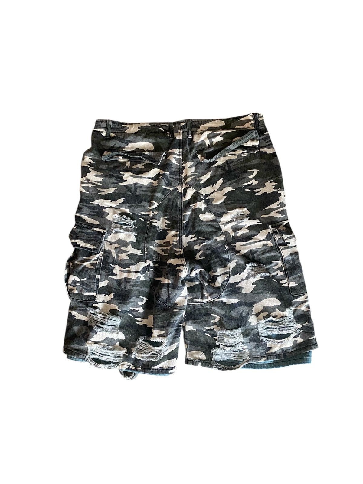 Other Contour Double Layer Camo/Denim Hybrid Shorts Size US 34 / EU 50 - 2 Thumbnail