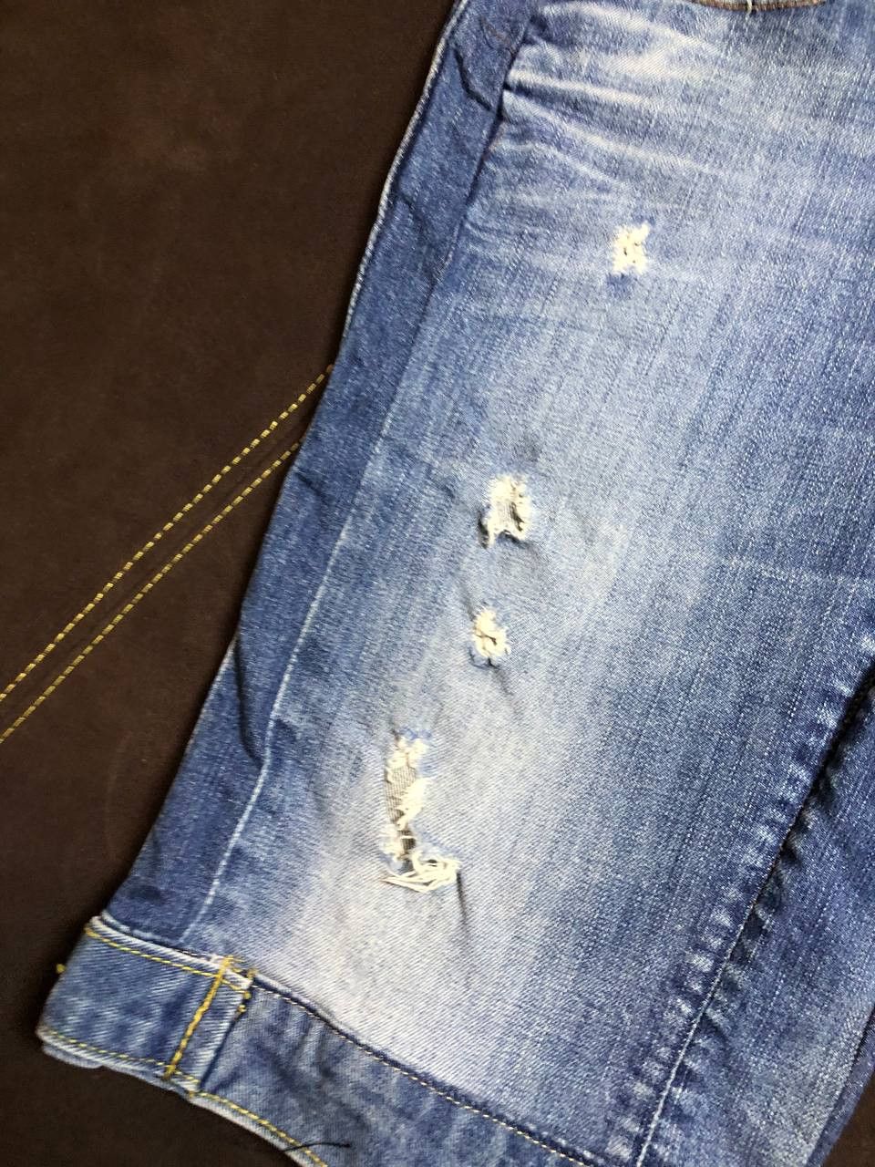 G-Star G Star Raw Jean Shorts Straight Denim Distressed Button Fly Size US 30 / EU 46 - 14 Thumbnail