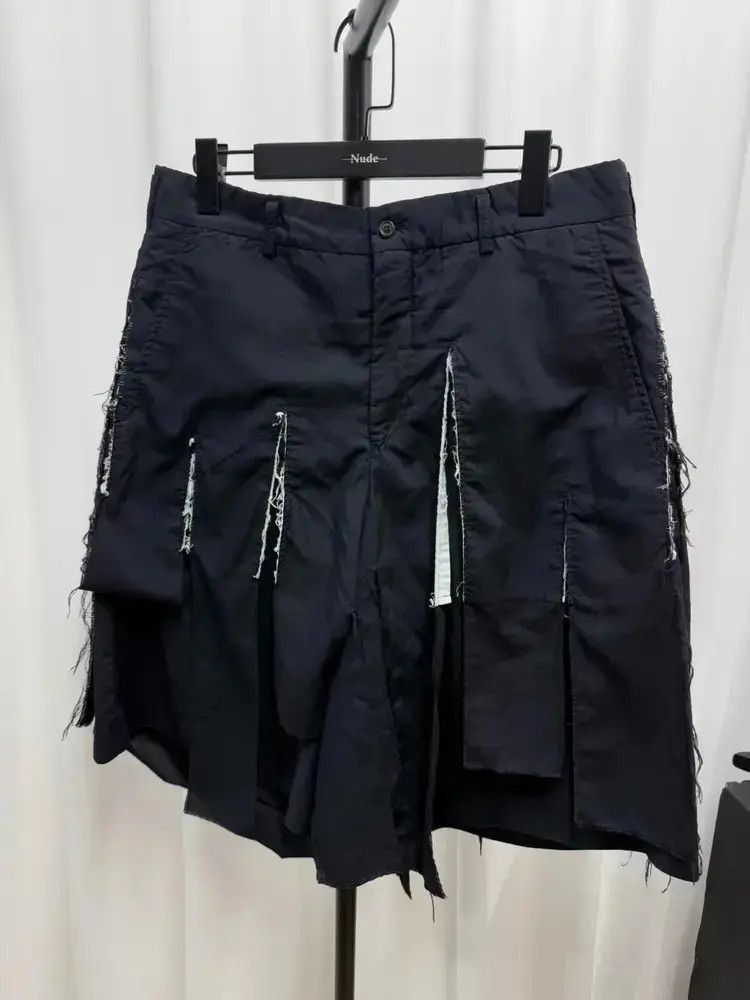 Comme des Garcons Sz L Comme Des Garcons Homme Plus Distressed Shorts Size US 34 / EU 50 - 2 Thumbnail