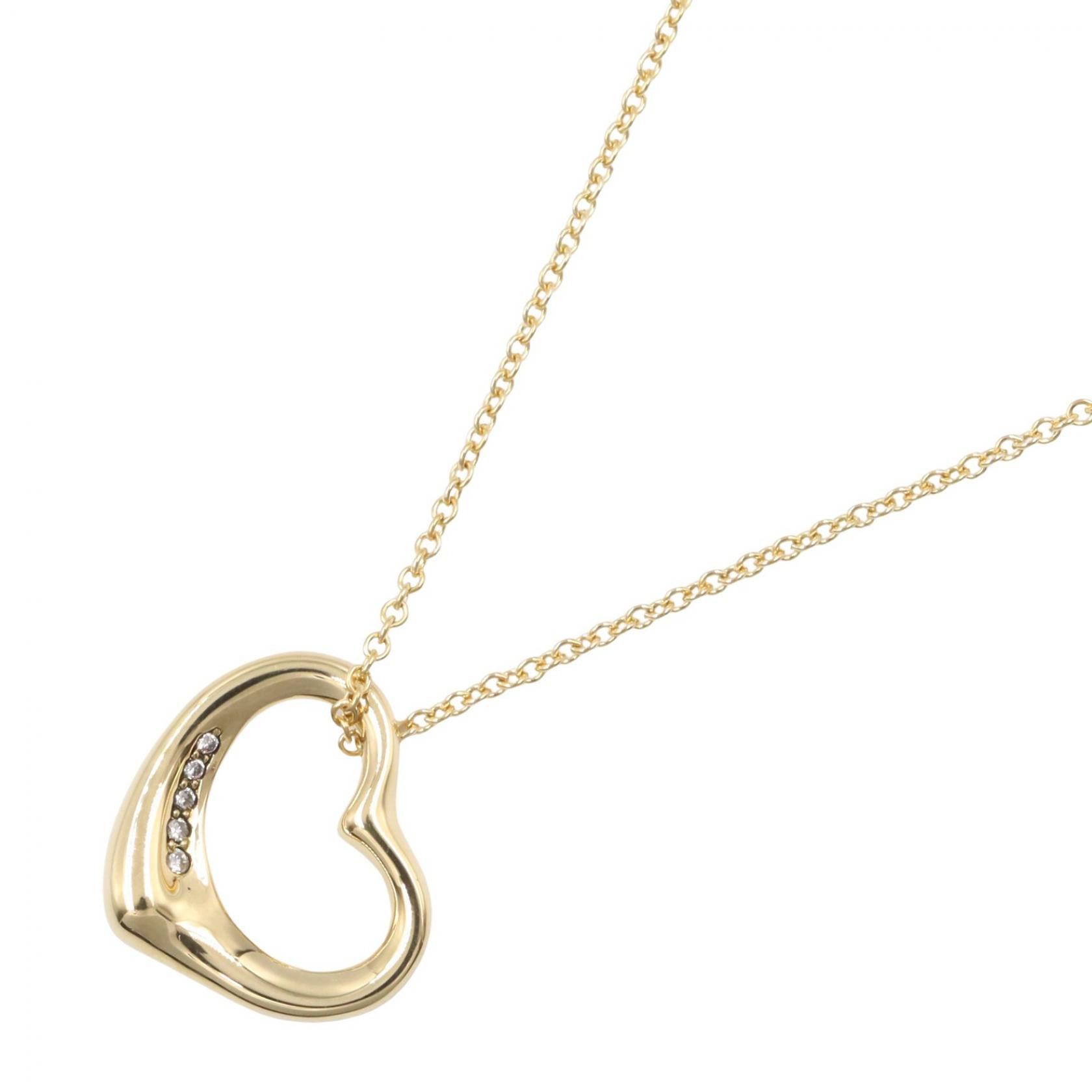 Tiffany & Co. Tiffany & Co. Tiffany＆Co. Open Heart Au750 Diamond Necklace Precious Metal Necklace DUTY FREE for USA Size ONE SIZE - 1 Thumbnail