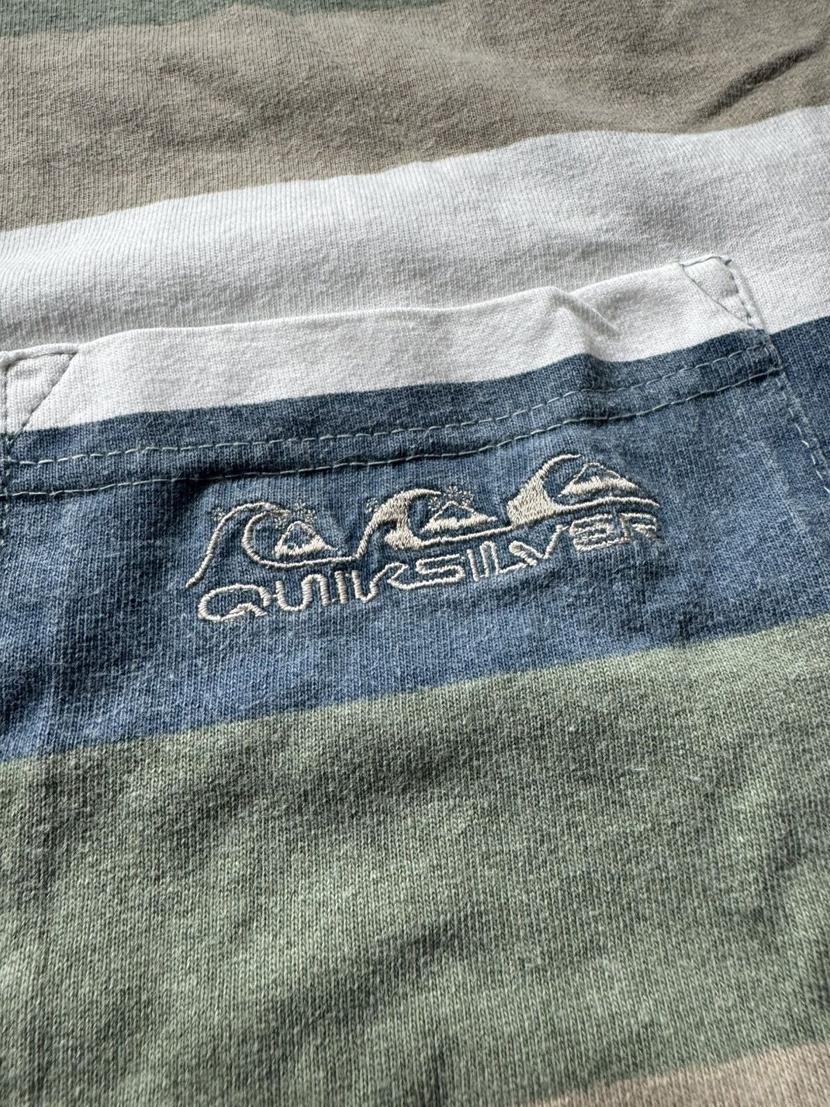 Quiksilver Vintage Quilsilver Striped Pocket Tee Size US XL / EU 56 / 4 - 3 Thumbnail