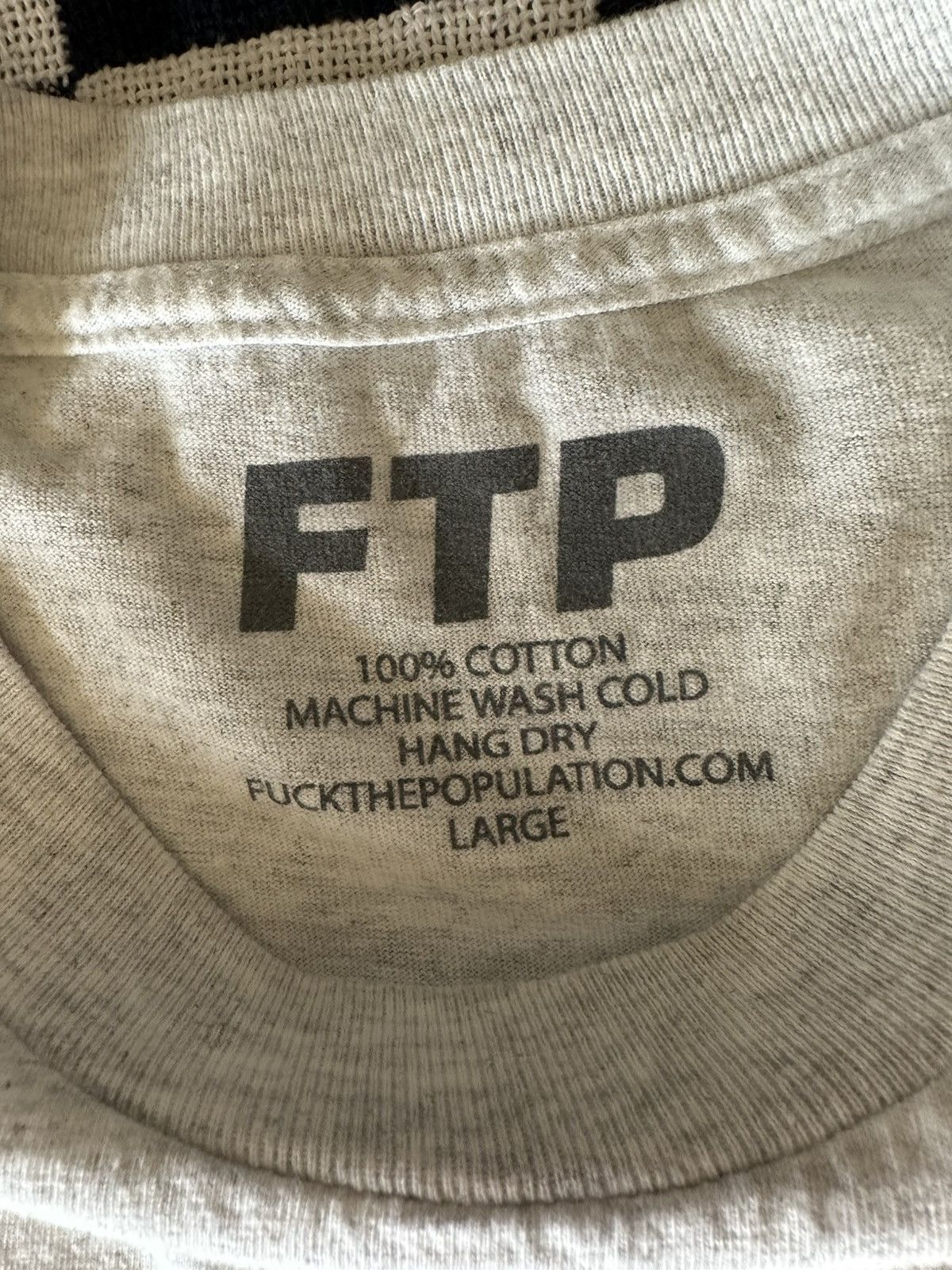 Fuck The Population FTP ASH LOGO TEE Size US L / EU 52-54 / 3 - 5 Thumbnail