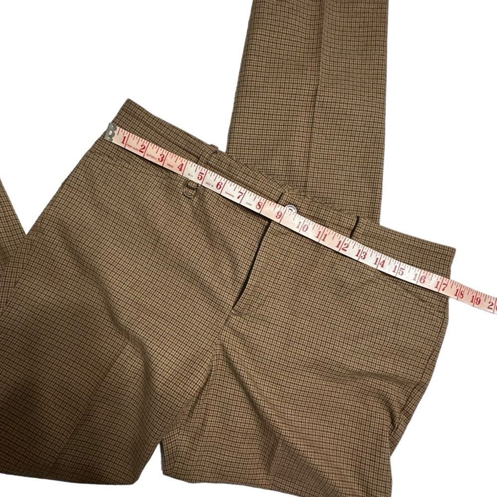 Lauren Ralph Lauren Vintage Lauren Tan Houndstooth Flannel Slimfit Dress Pants S Size 32" / US 10 / IT 46 - 11 Thumbnail