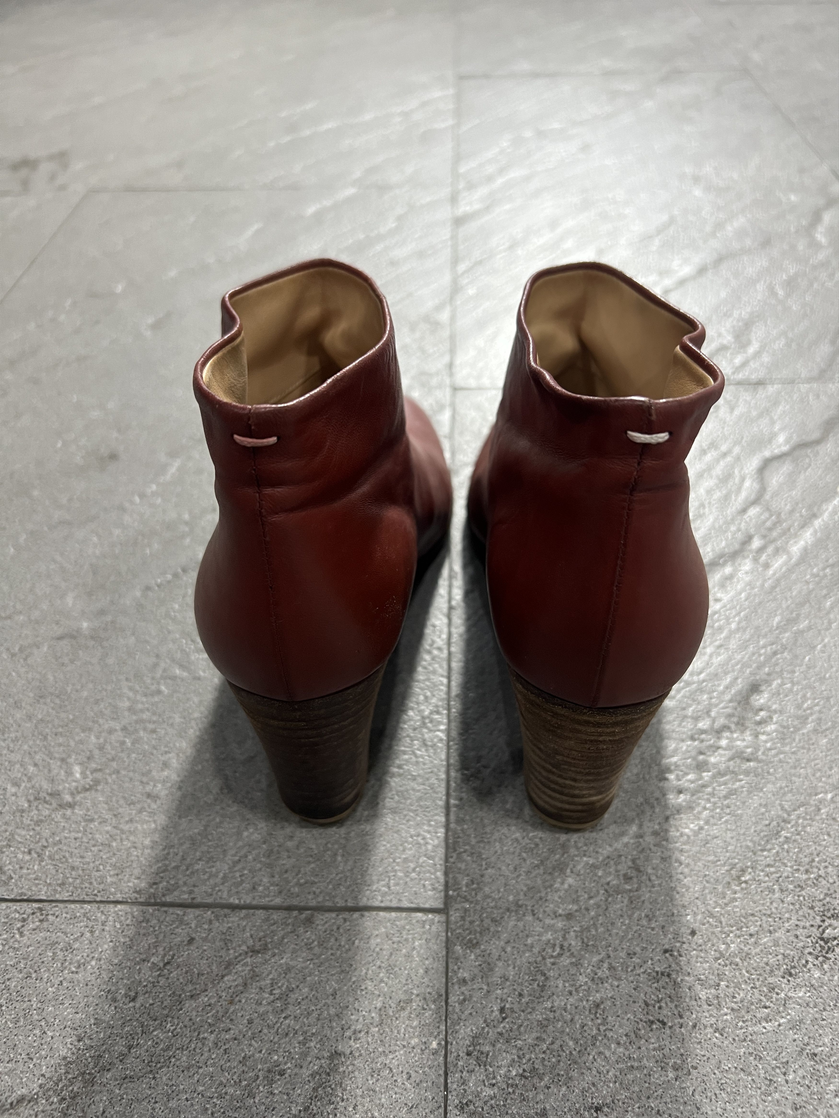 Maison Margiela Maison Martin Margiela Oxblood Leather Ankle Boots Heel Size US 7 / IT 37 - 5 Thumbnail