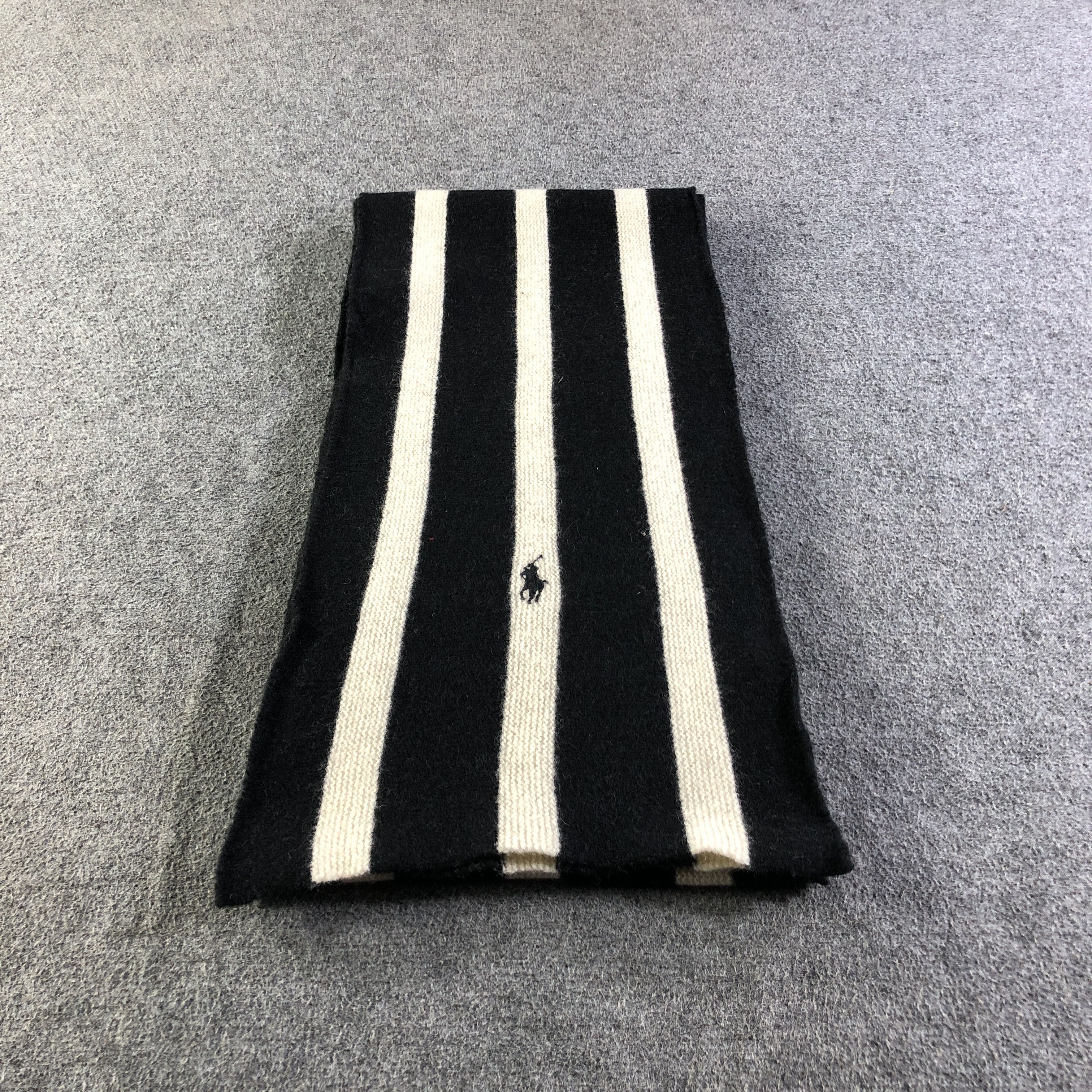 Polo Ralph Lauren Polo Ralph Lauren Striped Wool Scarf Muffler V2718 Size ONE SIZE - 3 Thumbnail