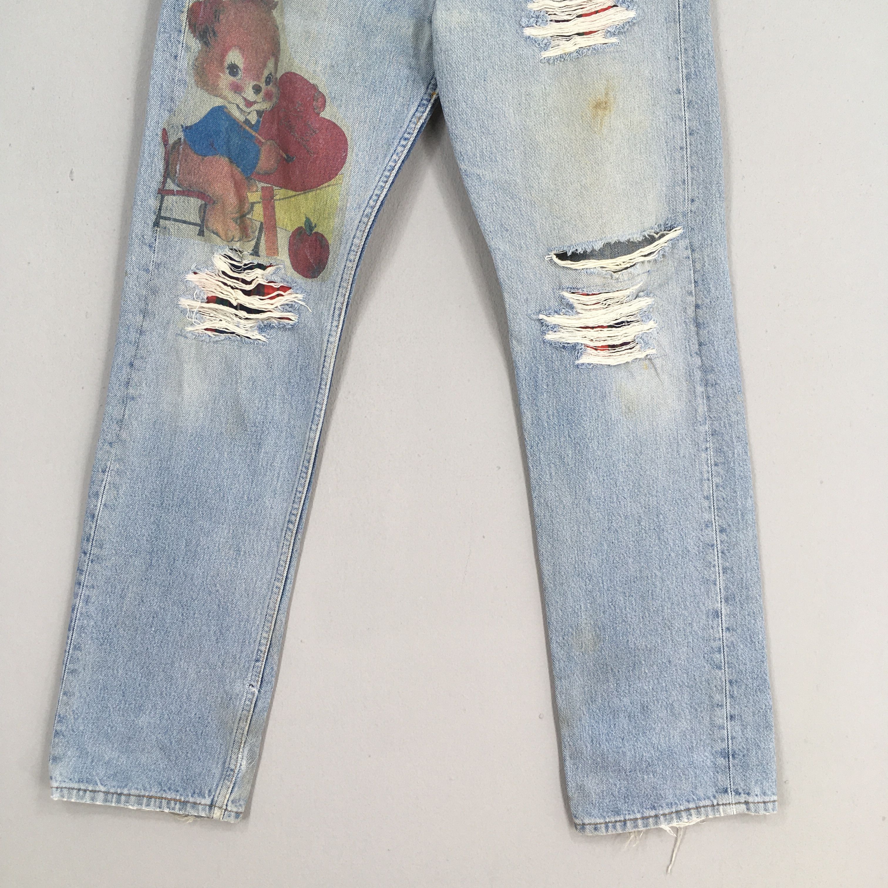Levi's ize 30x31 Vintage 90s Levi's 501 Distressed Faded Jeans S263 Size US 30 / EU 46 - 3 Thumbnail