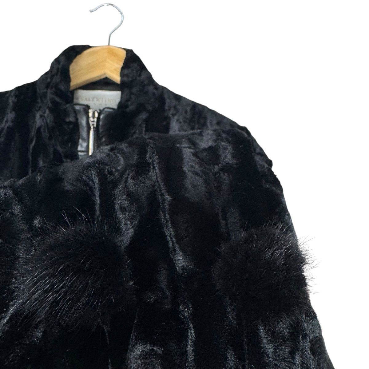 Valentino 🔥VALENTINO ROMA LEATHER PART LONG JACKET Size M / US 6-8 / IT 42-44 - 7 Thumbnail
