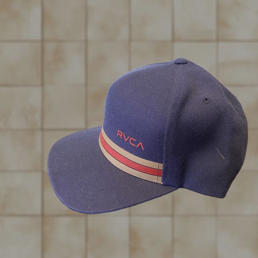 RVCA RVCA Hat Trucker Adjustable EUC One Size Multicolor Striped Snapback Mens Women Unisex Adults Foam Size ONE SIZE - 1 Thumbnail