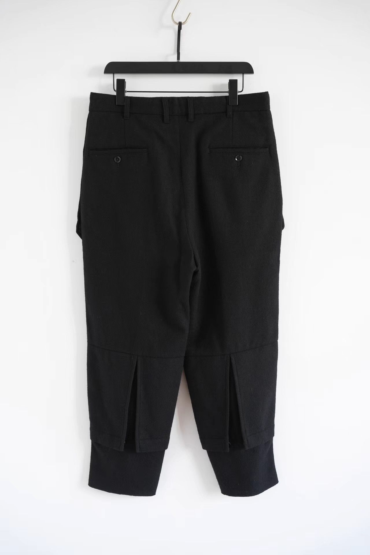 Yohji Yamamoto Yohji Yamamoto 14aw Layered Leather Cropped Pants K4 Size US 31 - 2 Thumbnail