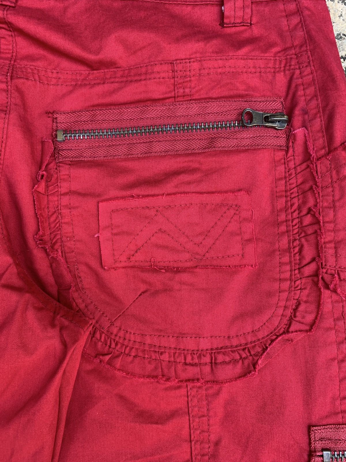 Enyce y2k Enyce Workwear Red Combat Cargo Embroidery Pants Size 27" / US 4 / IT 40 - 13 Thumbnail