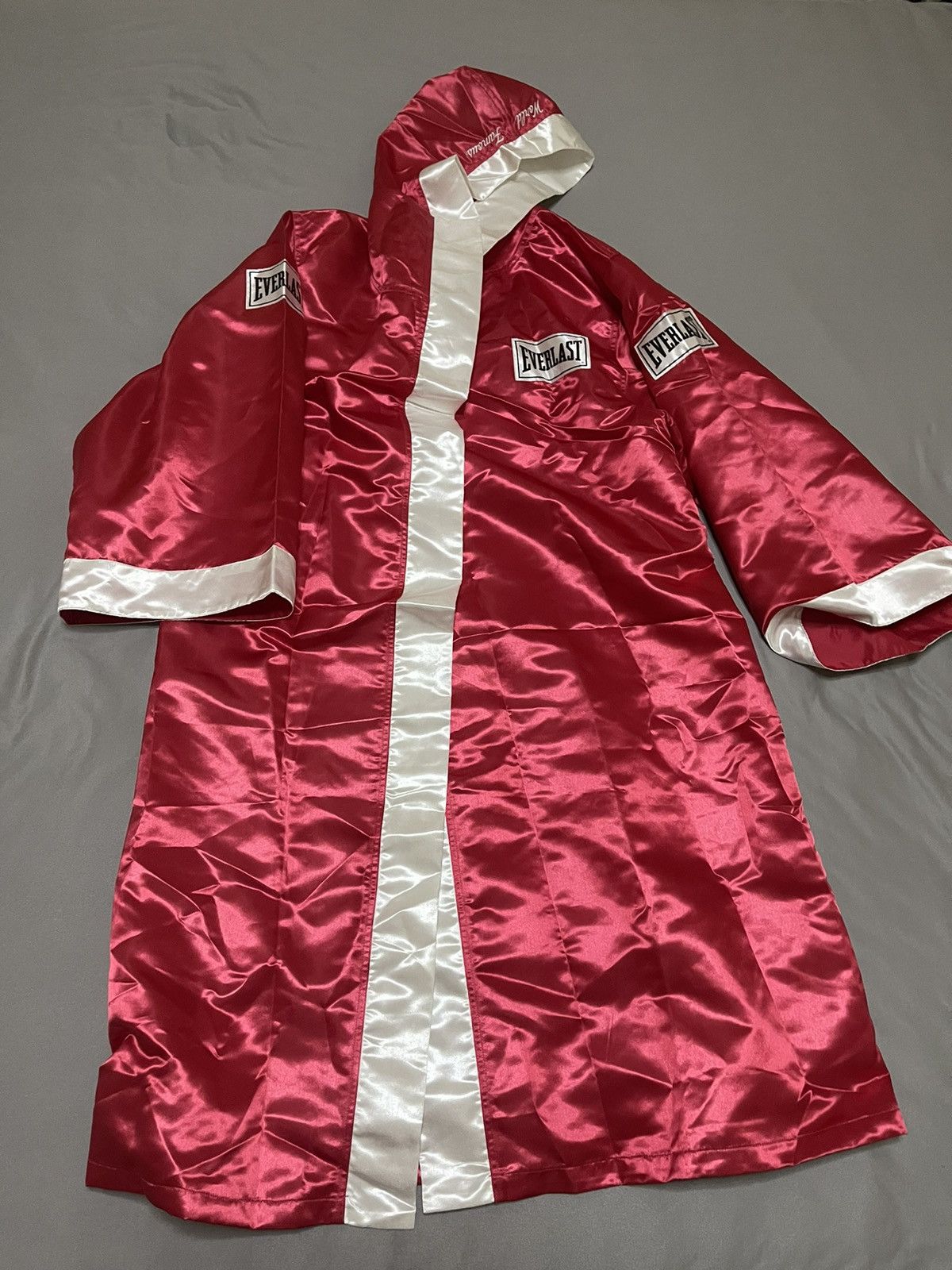 Everlast × Supreme Supreme Everlast Satin hooded Boxing Robe Red Size US XL / EU 56 / 4 - 3 Thumbnail
