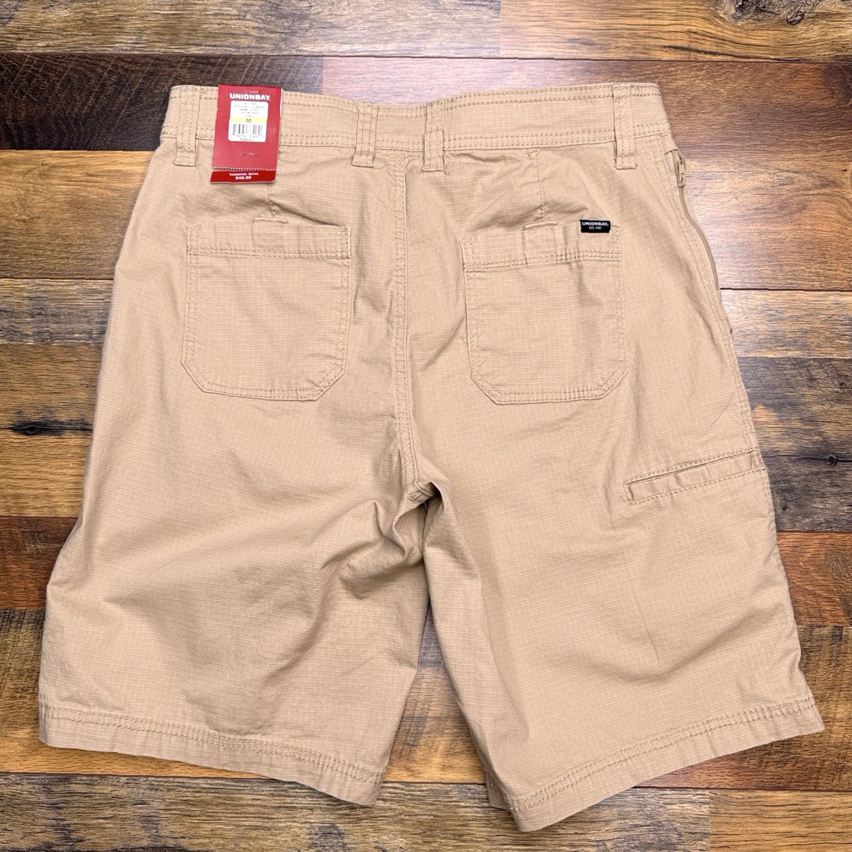 Vintage **Union Bay Stretch Mid Rise Cargo Shorts Mens Tan 30 Inseam** User: **Union Bay Stretch Mid Rise Cargo Shorts Mens Tan 30 Inseam** Size US 30 / EU 46 - 2 Thumbnail