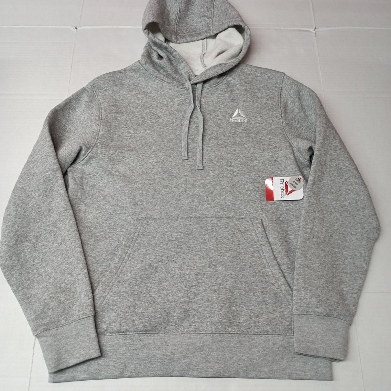 Reebok Reebok Delta Logo Hoodie Men's Size M Heather Gray Pocket Size US M / EU 48-50 / 2 - 1 Thumbnail