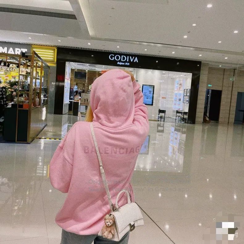 Balenciaga Balenciaga Pink Cotton Hooded Sweatshirt Size XS / US 0-2 / IT 36-38 - 9 Thumbnail