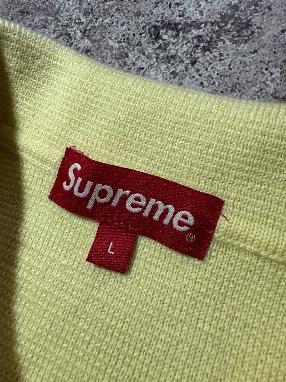 Supreme Supreme Gradient Stripe Zip-Up Cardigan Pale Yellow (SS22) Size US L / EU 52-54 / 3 - 8 Thumbnail