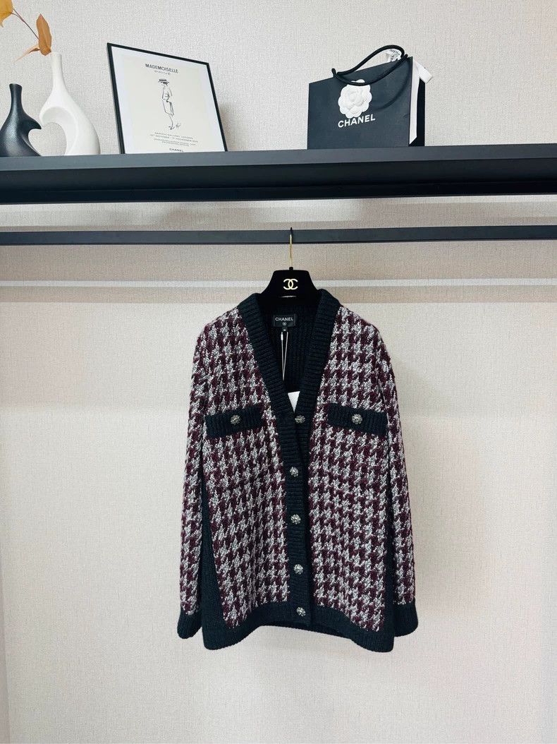 Chanel Chanel 23k purple plaid cardigan jacket 2504-Nextarrow Size XS / US 0-2 / IT 36-38 - 1 Thumbnail