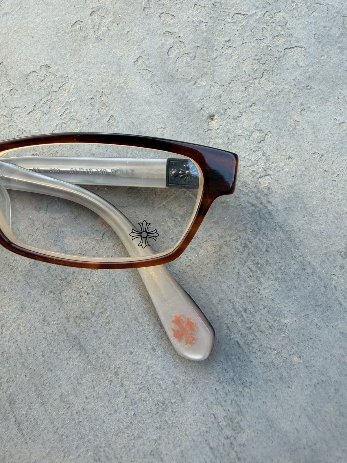 Chrome Hearts Chrome Hearts Dollz Eyeglasses – Tortoiseshell Made In Japan Size ONE SIZE - 4 Thumbnail