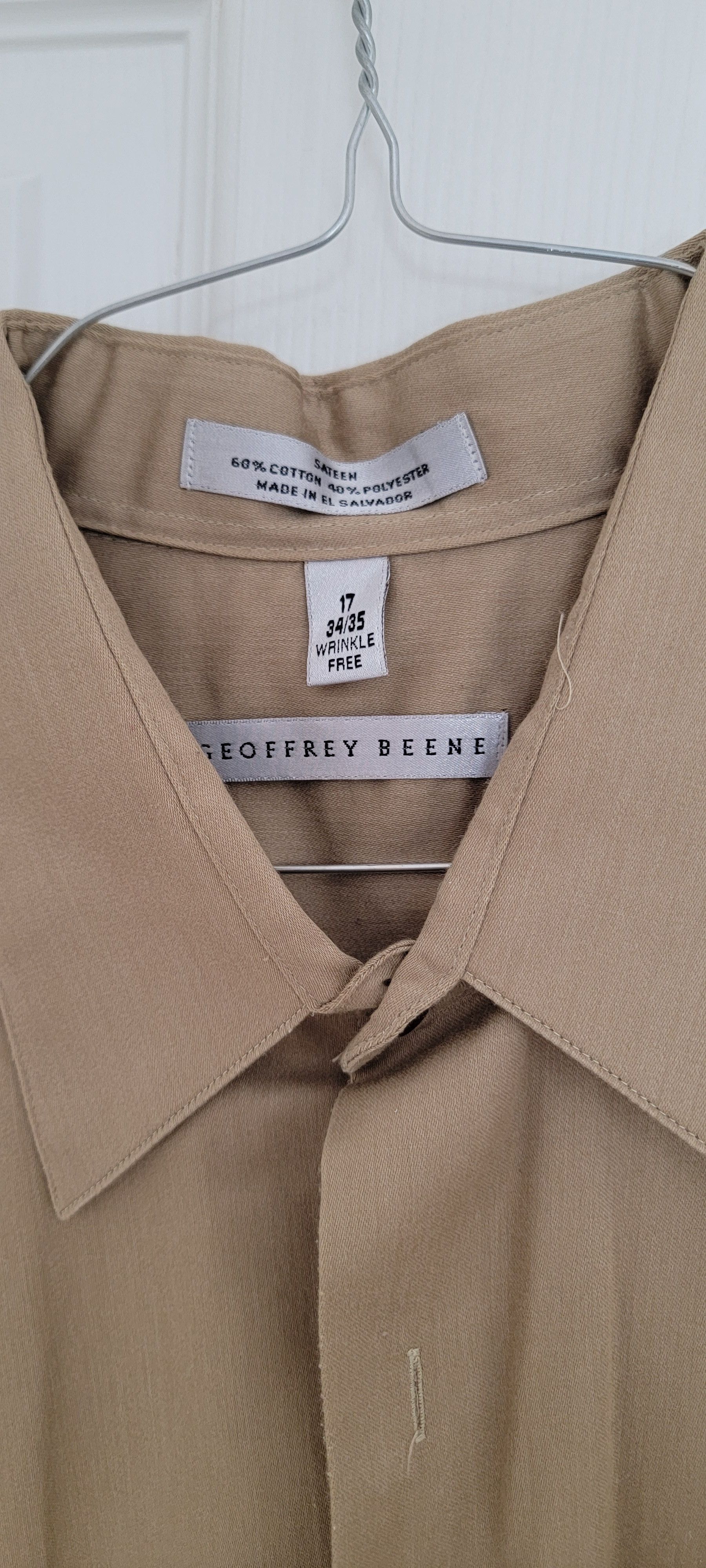 Other Geoffrey Beene Brown leaning gold shirt Size US L / EU 52-54 / 3 - 3 Thumbnail