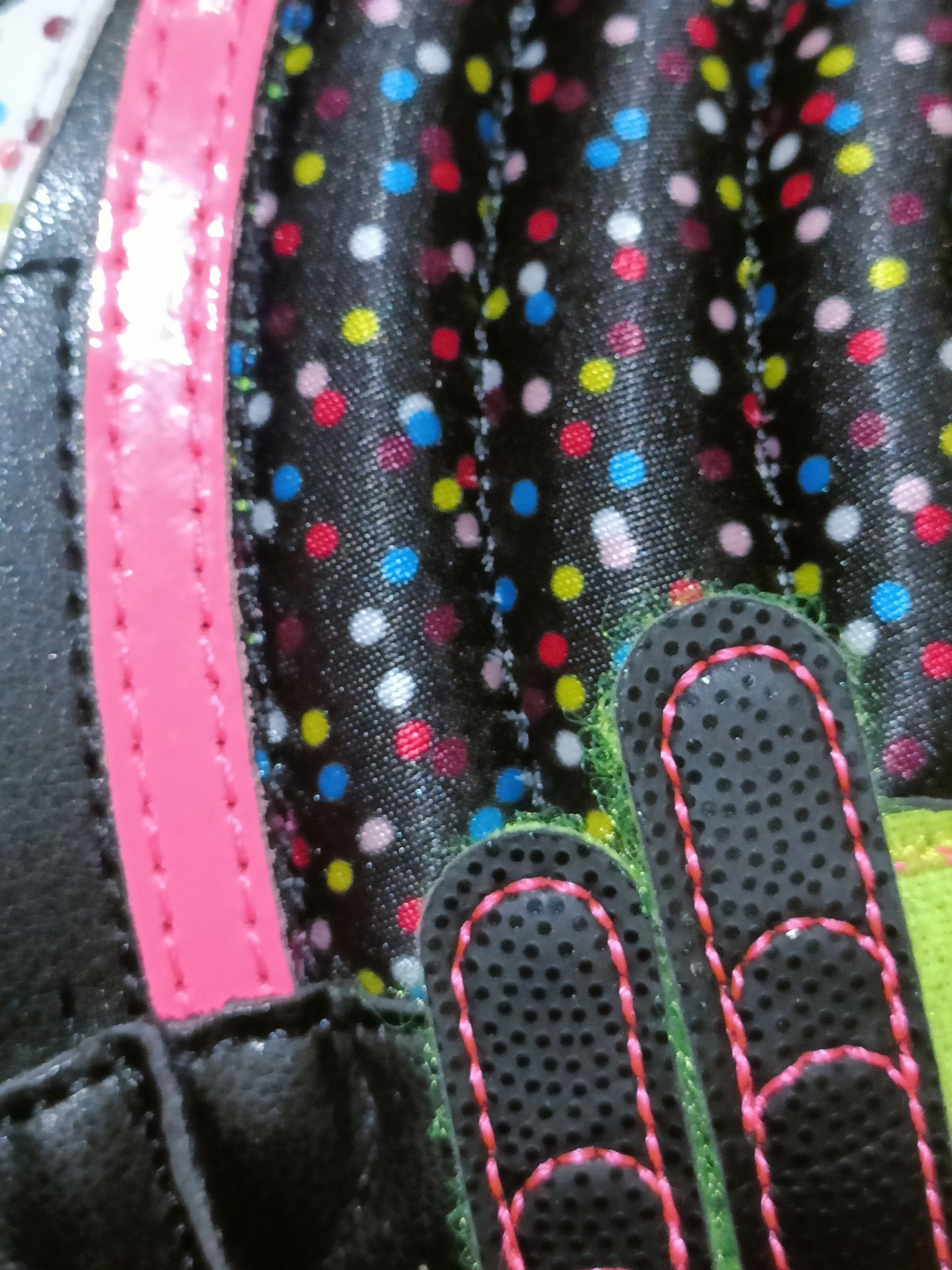 Reebok Reebok Sneakers Girls 3 Black Pink Teal High Top Polka Dot Size 3XL / US 20-22 - 7 Thumbnail