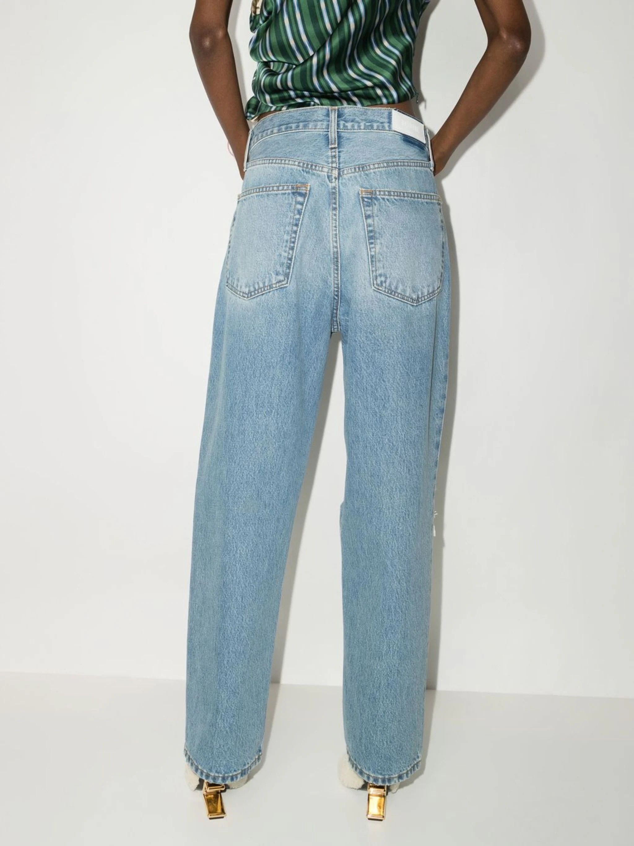 RE/DONE o1mle0524 Low Slung Jeans in Blue Size 26" / US 2 / IT 38 - 3 Thumbnail