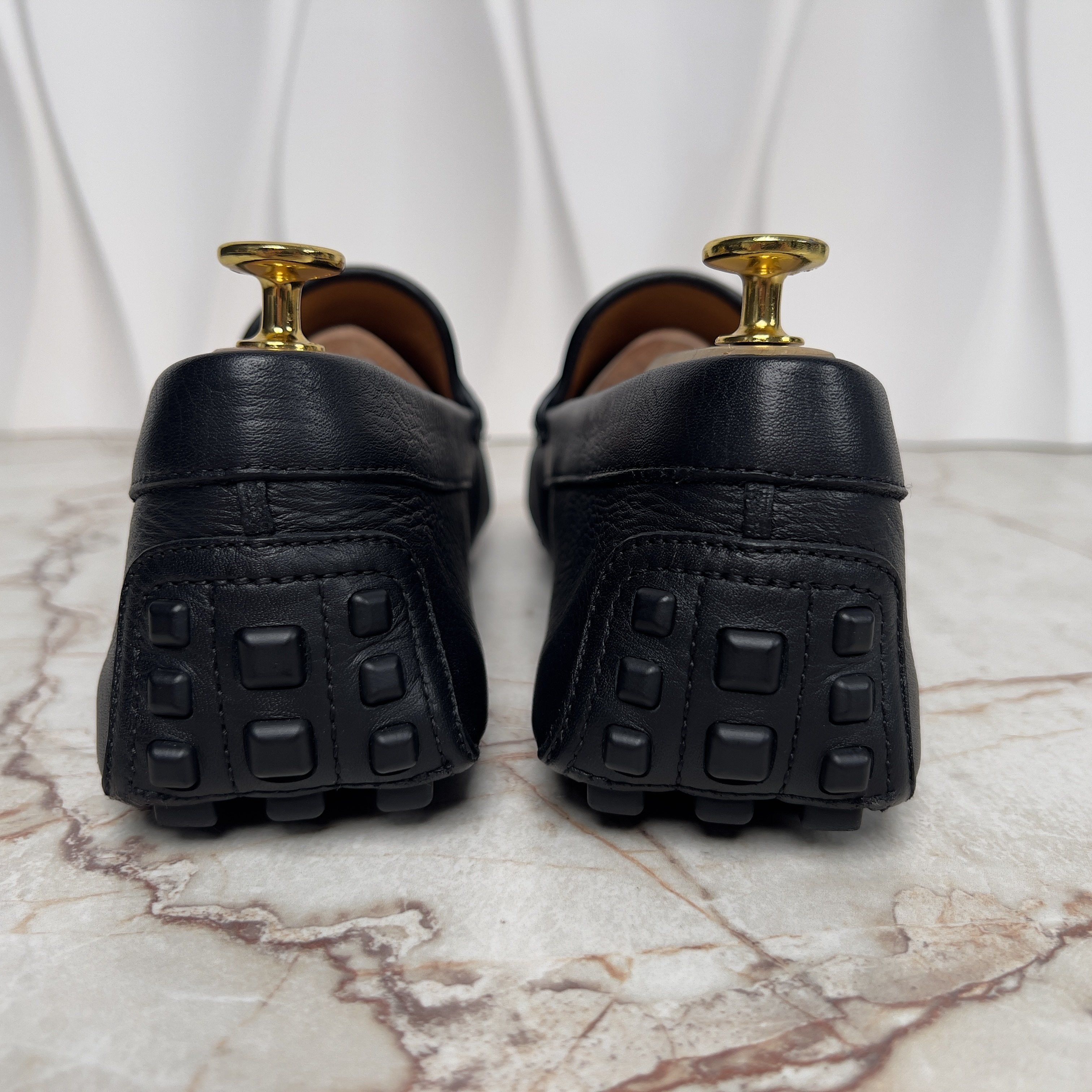 Gucci Web Moccasins GG Logo Black Leather Size US 9.5 / EU 42-43 - 8 Thumbnail