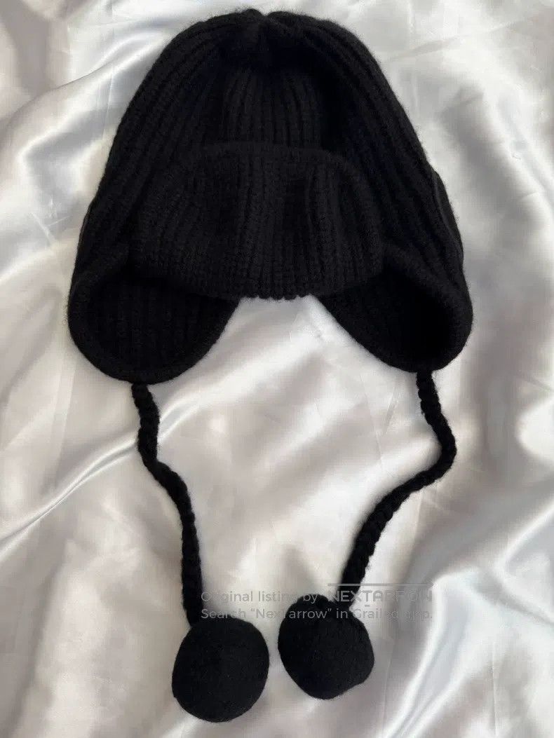 Chanel Chanel Black knitted thunder hat earmuffs Size ONE SIZE - 3 Thumbnail