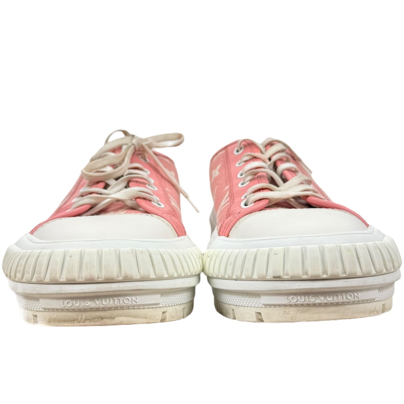 Louis Vuitton Louis Vuitton Monogram Pink Cotton Denim Low Top Sneakers 42 Size US 12 / IT 42 - 4 Thumbnail