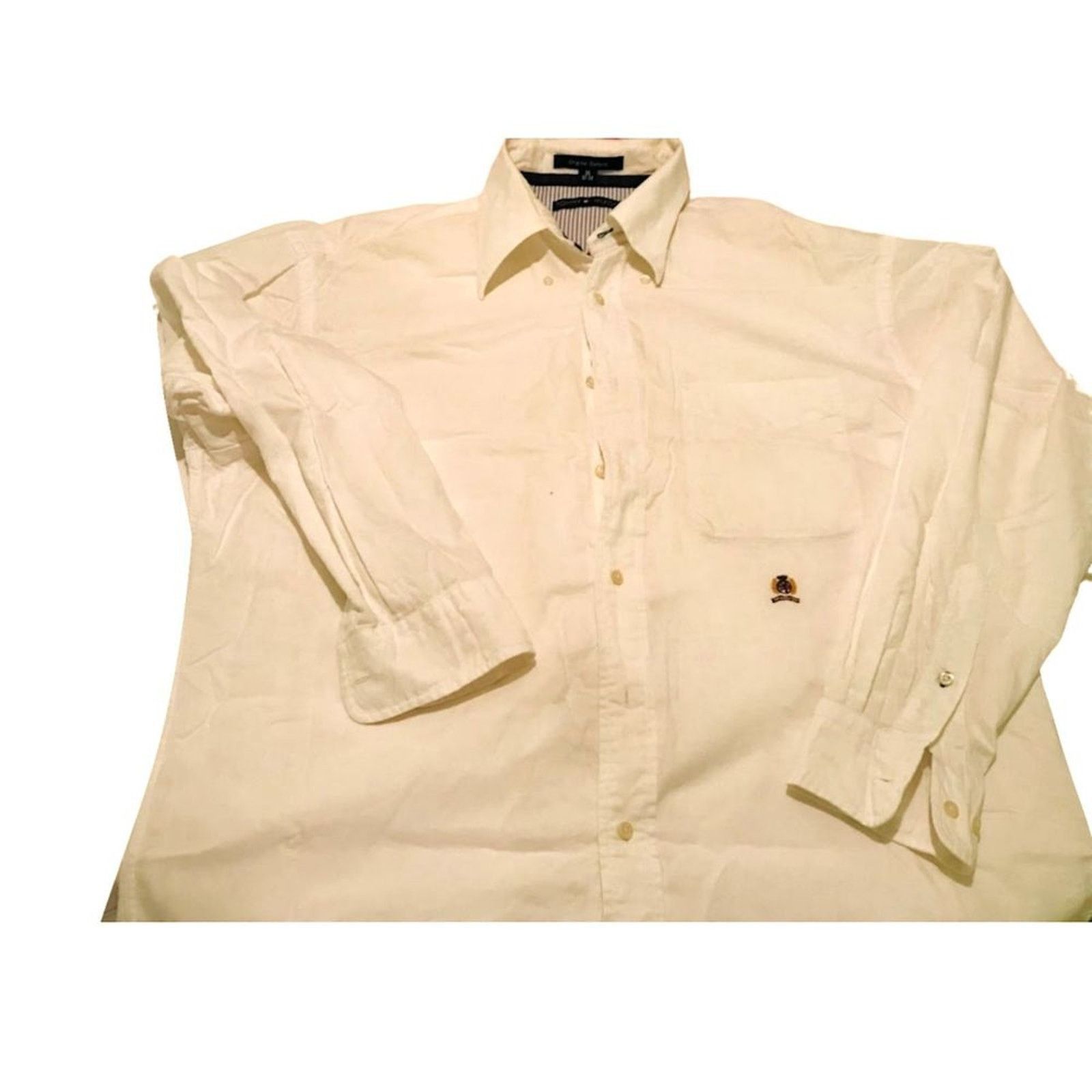 The Unbranded Brand Vintage Tommy Hilfiger Original Oxford Men`s Shirt White L Size US L / EU 52-54 / 3 - 4 Thumbnail