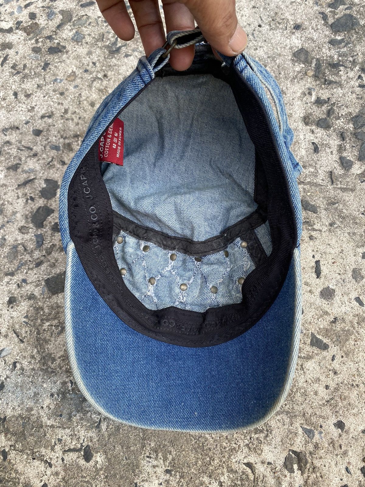 Beauty Beast × Japanese Brand × Le Grande Bleu (L.G.B.) Vintage Y2k J.cap&co Denim Skull Hats Size ONE SIZE - 8 Thumbnail