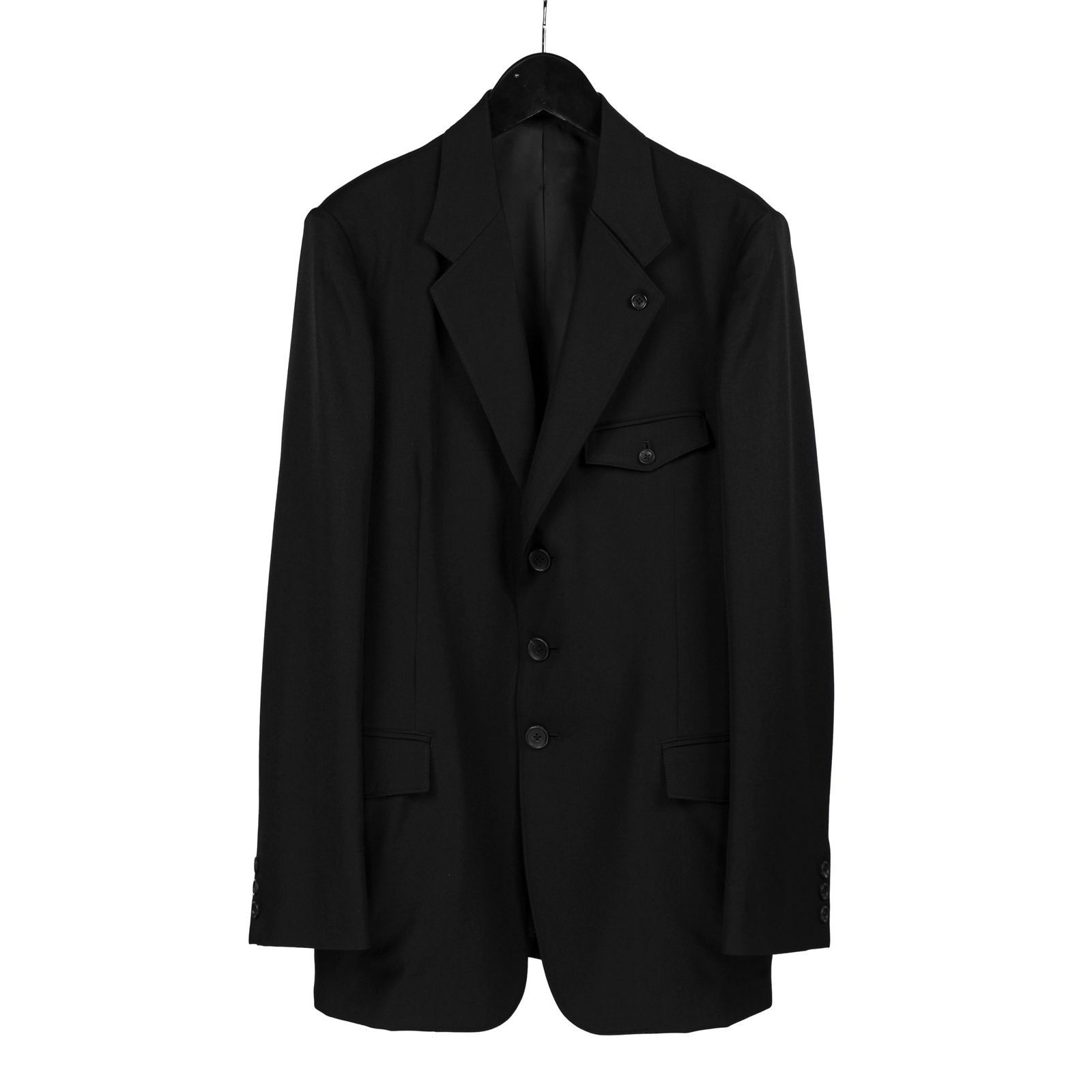 Yohji Yamamoto Yohji Yamamoto Pour Homme - Double Left Peaked Jacket Size US L / EU 52-54 / 3 - 2 Thumbnail