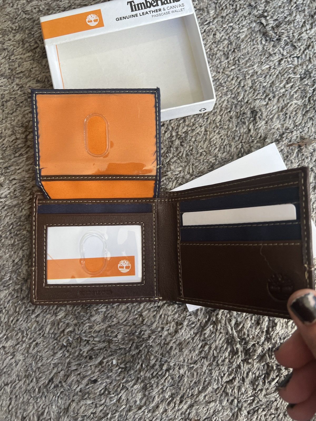 Timberland Timberland Genuine Leather & Canvas Passcase Wallet Size ONE SIZE - 4 Thumbnail