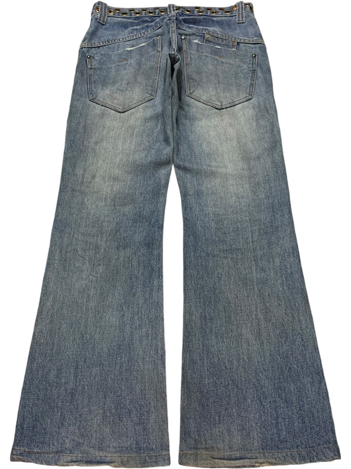 Japanese Brand × Kapital Vintage Japanese Brand Mud Wash Distressed Flare Jeans Size US 30 / EU 46 - 2 Thumbnail