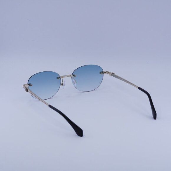 Palm Angels Palm Angels PERI10H CRYSTAL 7644 Sunglasses Gold Oval Frame Size ONE SIZE - 6 Thumbnail