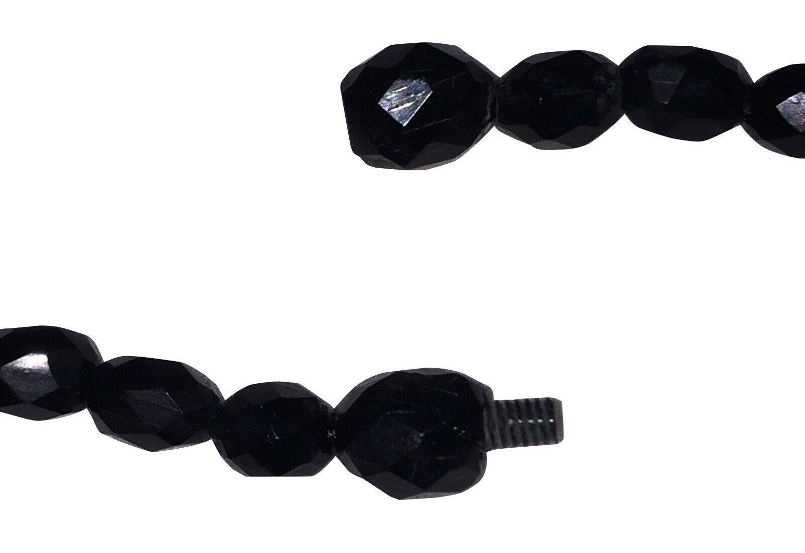 Designer Victorian Graduated Faceted Jet Bead Necklace Size ONE SIZE - 5 Thumbnail