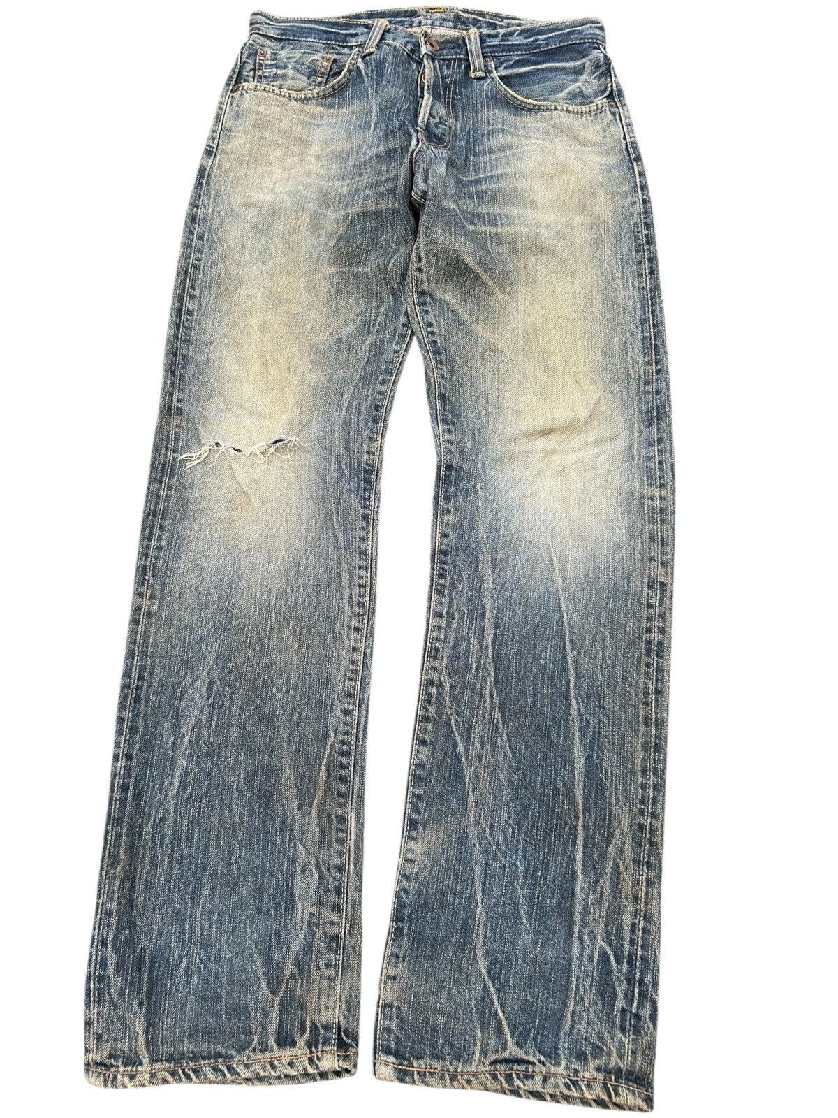 Japanese Brand × Kapital × Vintage Vintage Edwin Selvedge Distressed Denim Jeans Size US 31 - 1 Thumbnail