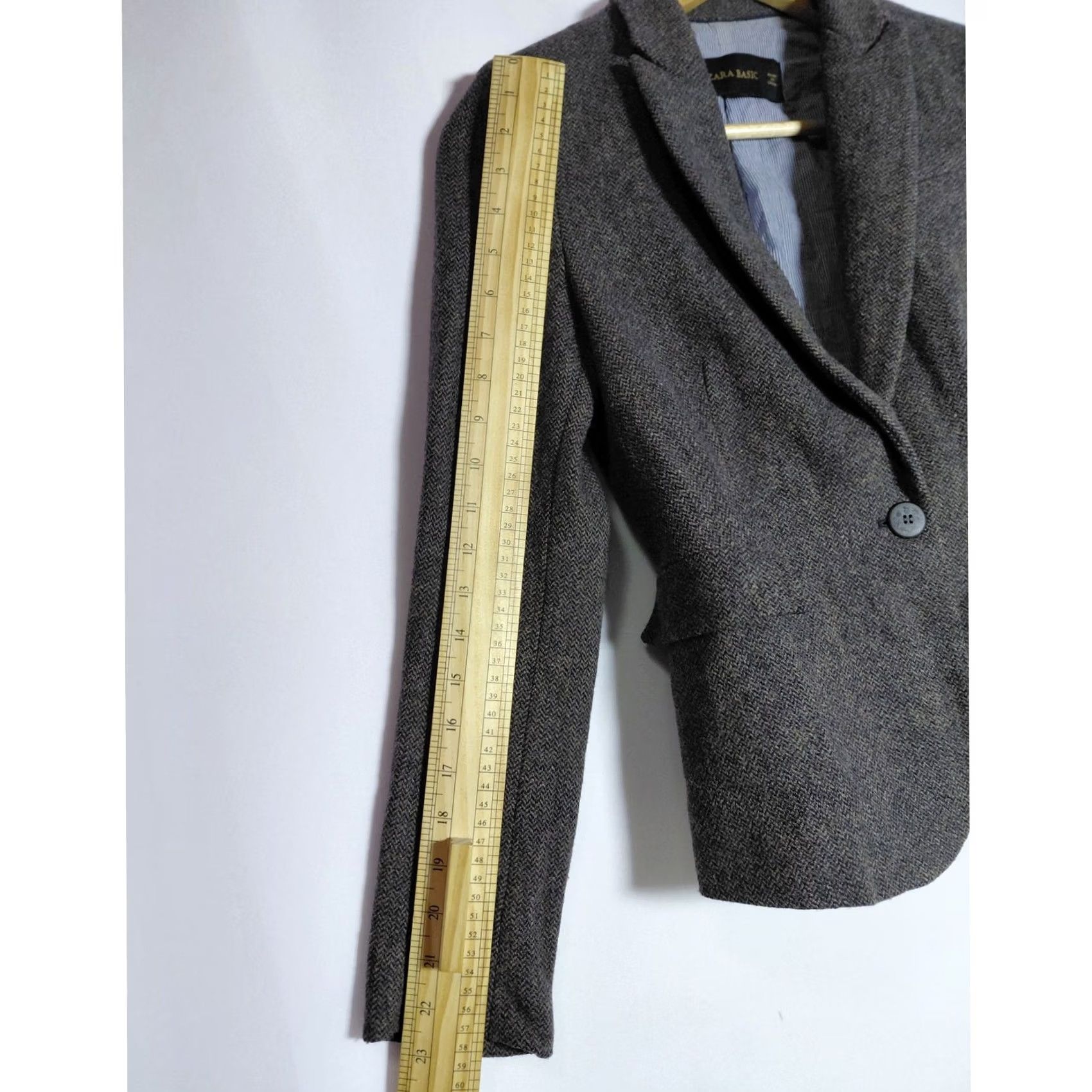 Zara ZARA BASIC Blazer Brown Solid Long Sleeve Women Size XS Size XS / US 0-2 / IT 36-38 - 7 Thumbnail