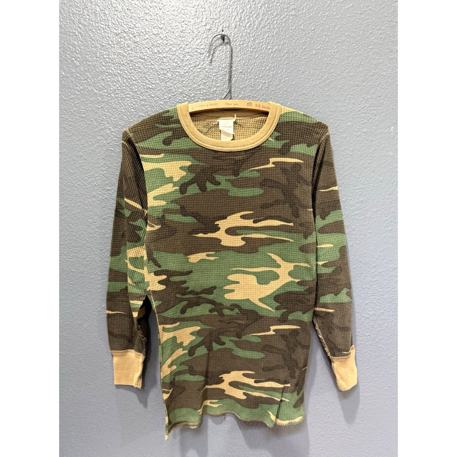 Vintage Vintage Morgan Mills Thermal Shirt Large Camo Waffle Long Sleeve 90’s Mens Size US L / EU 52-54 / 3 - 3 Thumbnail