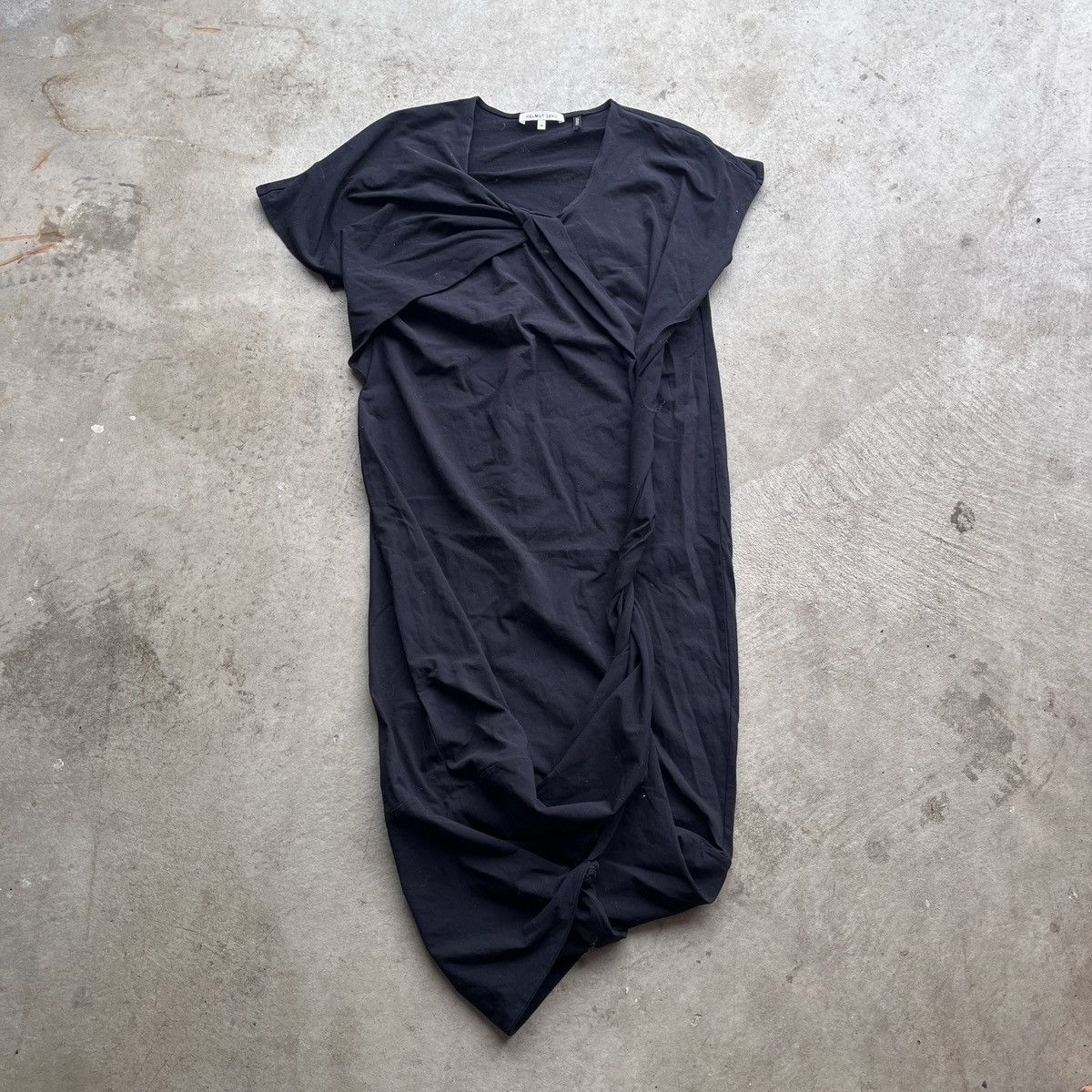 Helmut Lang Helmut Lang Black Twisted Midi Dress Size M / US 6-8 / IT 42-44 - 1 Thumbnail