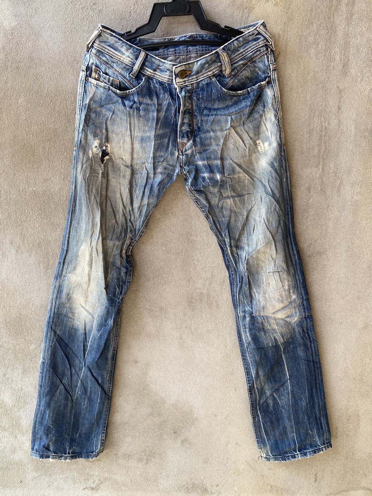 Diesel Diesel Poiak Acid Wash Made in Italy Denim Pants Size US 32 / EU 48 - 1 Thumbnail