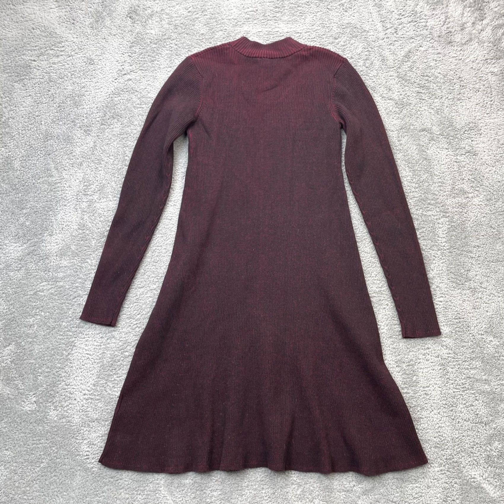 Gap Gap Dress Womens Medium Tall Black Sweater Ribbed Tight Knit Mock Neck Cotton Dress Size M / US 6-8 / IT 42-44 - 2 Thumbnail