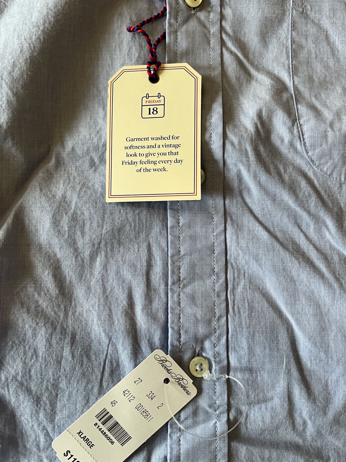 Brooks Brothers Brooks brothers Mens 100% cotton long sleeve shirt Size US XL / EU 56 / 4 - 3 Thumbnail