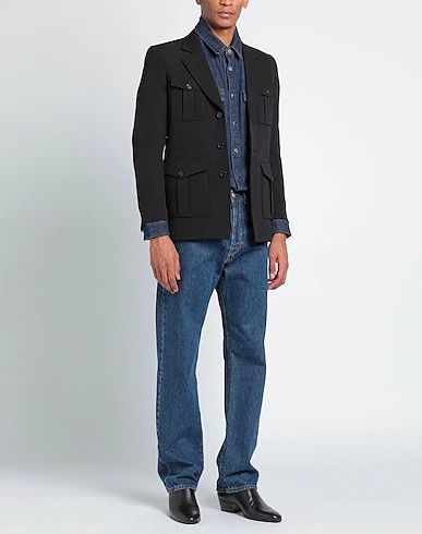 Saint Laurent Paris o1bcso1str1024 Saharienne Jacket in Black Size US S / EU 44-46 / 1 - 4 Thumbnail